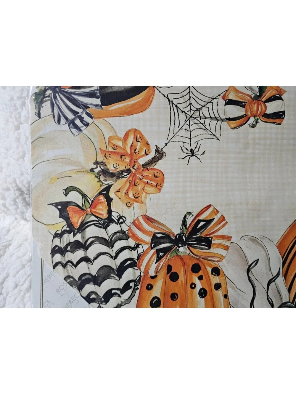 (2 Packs) New Posh 10 Placemats Paper Halloween Pumpkins & Spiders Webs 17